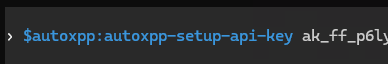Running the autoxpp-setup-api-key skill in Codex